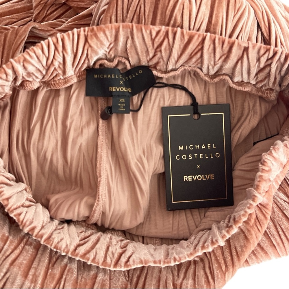 NWT Michael Costello x REVOLVE Rosana Pant in Mauve Size XS Flare leg Pull on - Picture 4 of 6